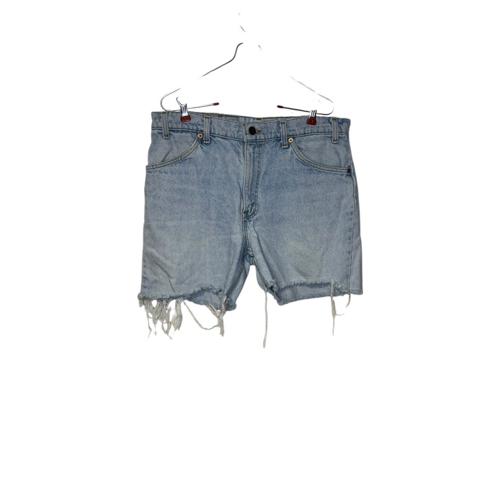 Levi's Men Shorts Vintage Orange Tab 506 Cut Off Denim Light Wash Cotton Size 34